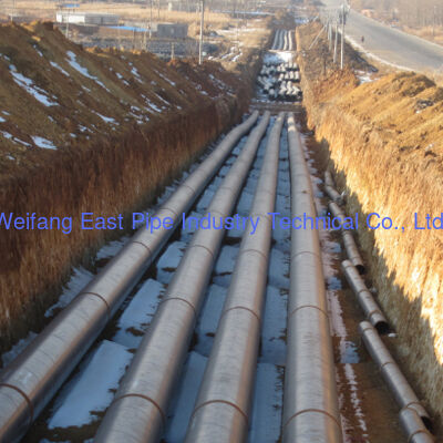 3LPe Coated Pipe Anti Corrosion Pipe 820mm OD 14mm WT API 5L Carbon Steel