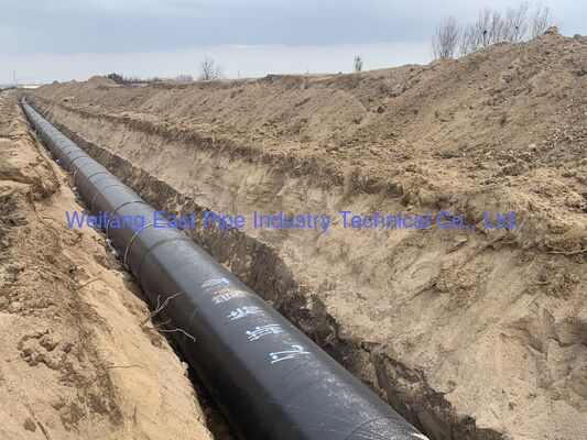 Impact Resistance 3LPE Coated Steel Pipe 1626mm OD 18.0mm WT for Oil Gas Water